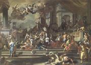 Francesco Solimena Heliodorus Chased from the Temple (mk05) oil painting on canvas